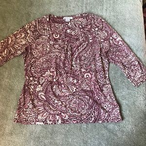 Liz Claiborne patterned long sleeve